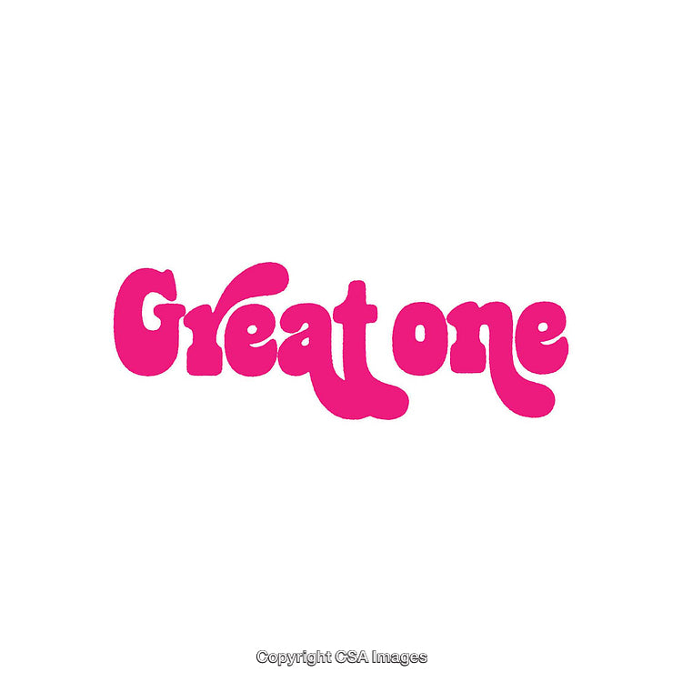 Retro Pink Lettering on White Background with Bold Typographic Style