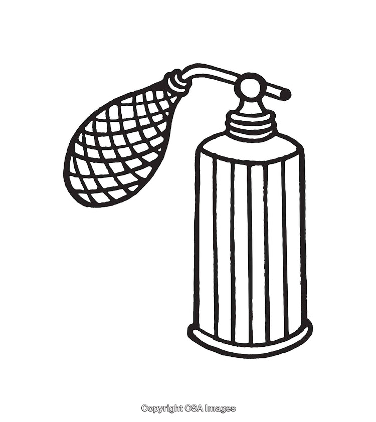 Vintage Medical Spray Bottle Line Art with Mesh Applicator