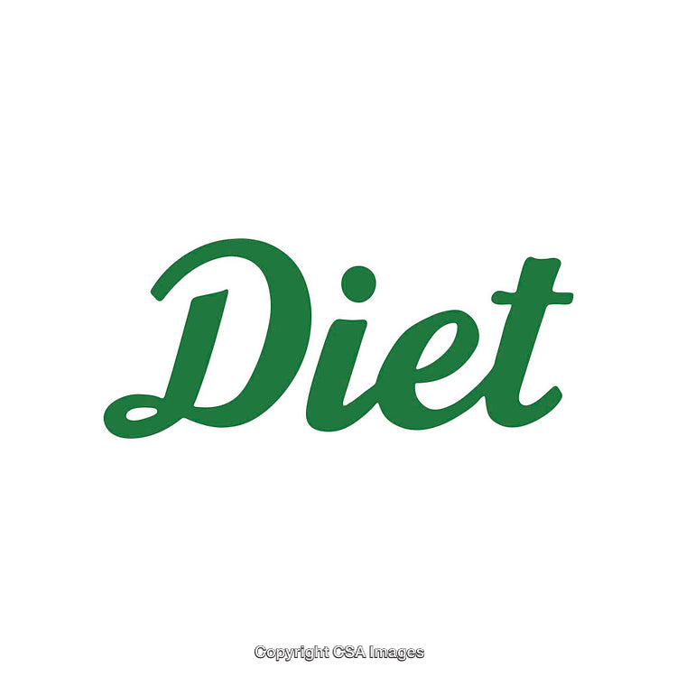 Green 'Diet' Text on a Minimalistic White Background