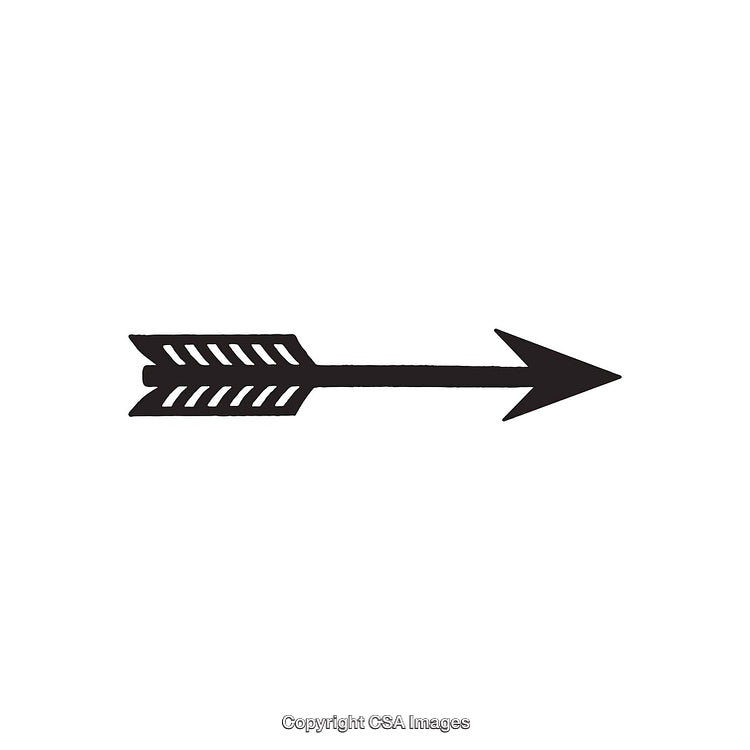 Minimalist Black and White Arrow Illustration for Design Projects