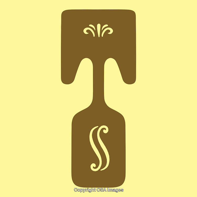 Creative Letter T Design with Decorative Flourishes
