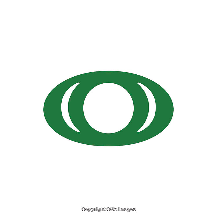 Abstract Green Letter O Design with Modern Geometric Style