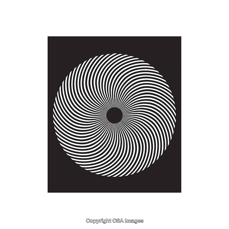 Intricate Black and White Spiral Pattern with Geometric Symmetry