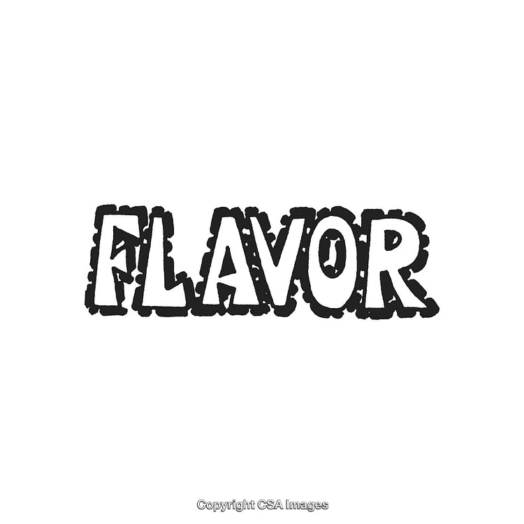 Bold Text Graphic Design Featuring the Word 'Flavor' in Artistic Style