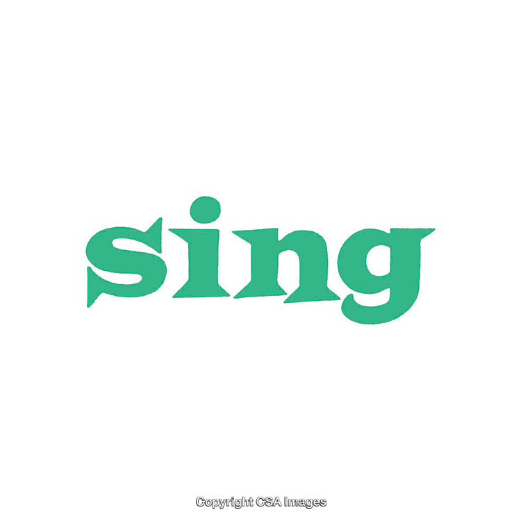 Colorful Typography Highlighting the Concept of Singing and Expression