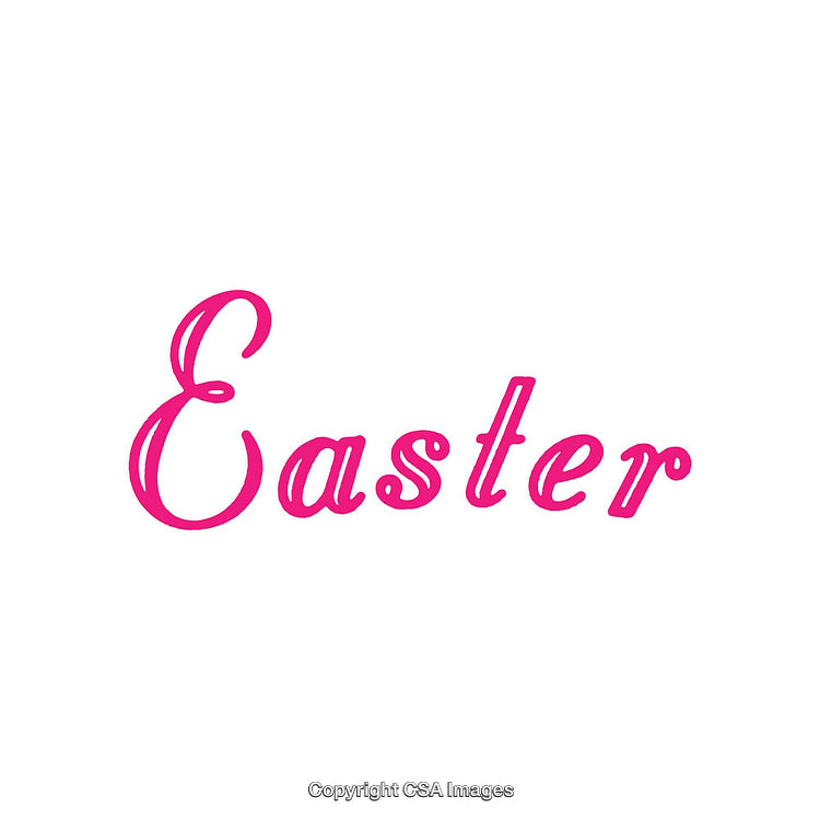 Pink Elegant Typography Artwork Featuring the Word 'Easter' on White Background