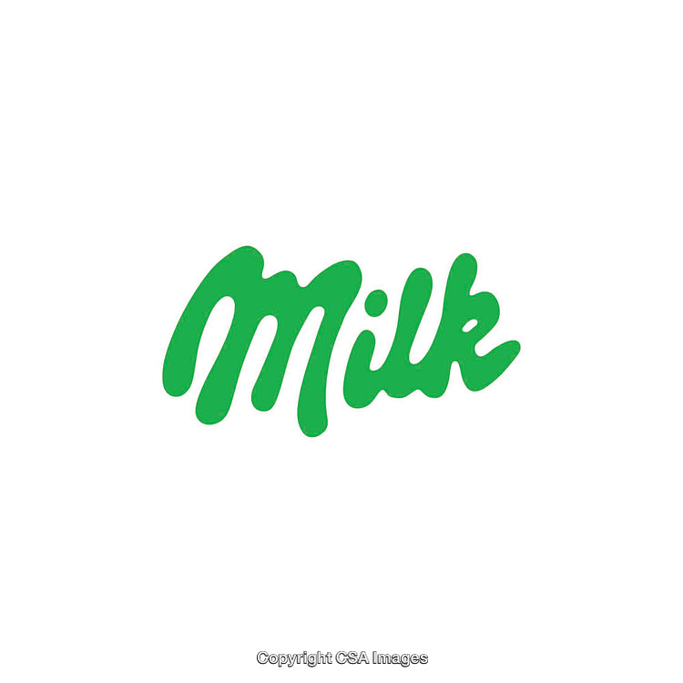 Green Milk Text on a Minimalistic White Background