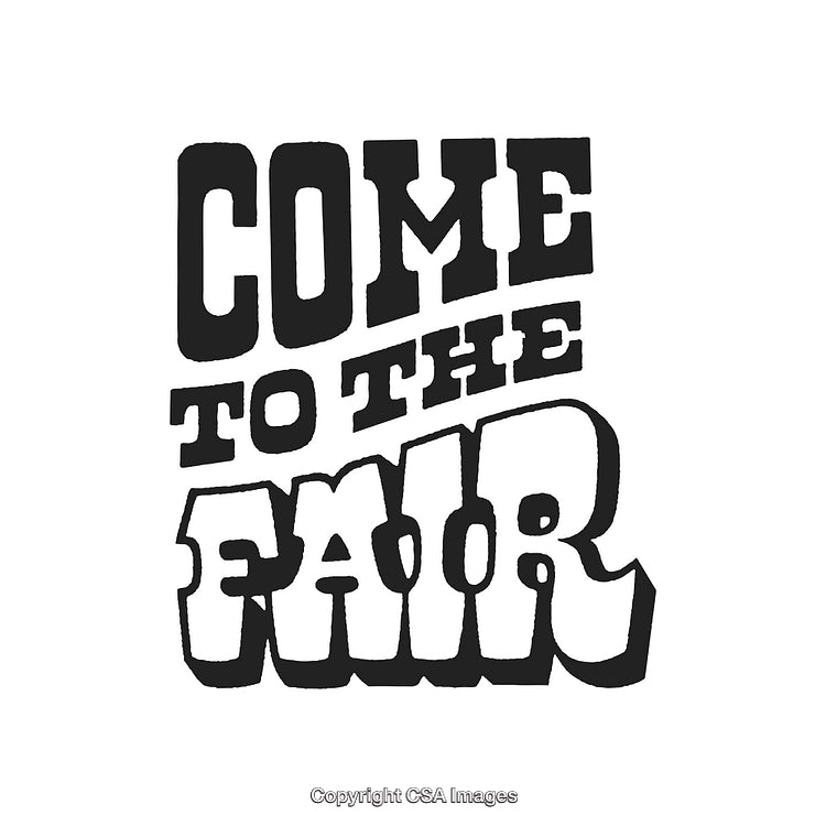 Bold Typography Illustration Promoting a Visit to the Fun Local Fair