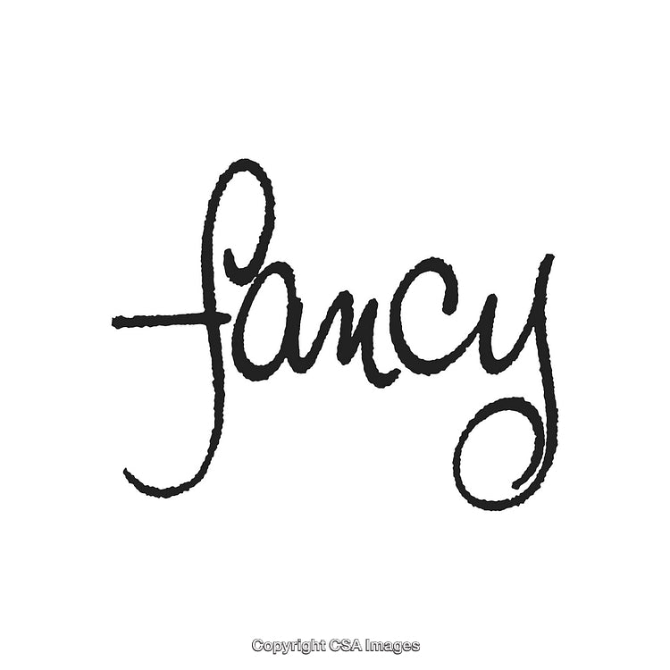Stylish Handwritten Fancy Lettering with Sophisticated Calligraphic Style on White Background