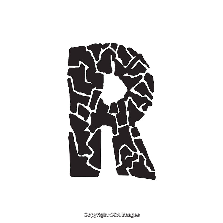 Intricate Design Featuring the Letter R in Geometric Patterns