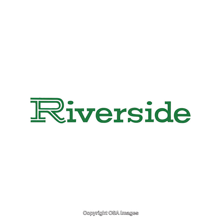 Green Riverside Text Logo Design on a White Background