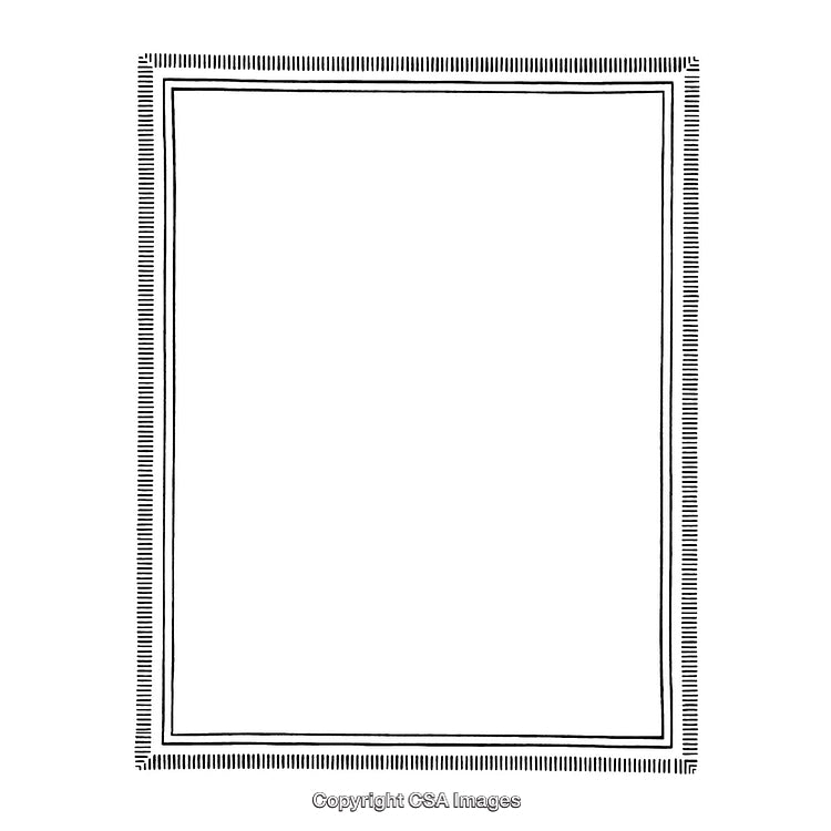 Elegant Black and White Decorative Border Design for Framing and Artwork