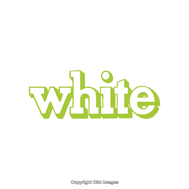 Green and White Stylized Word Design on a Clean White Background