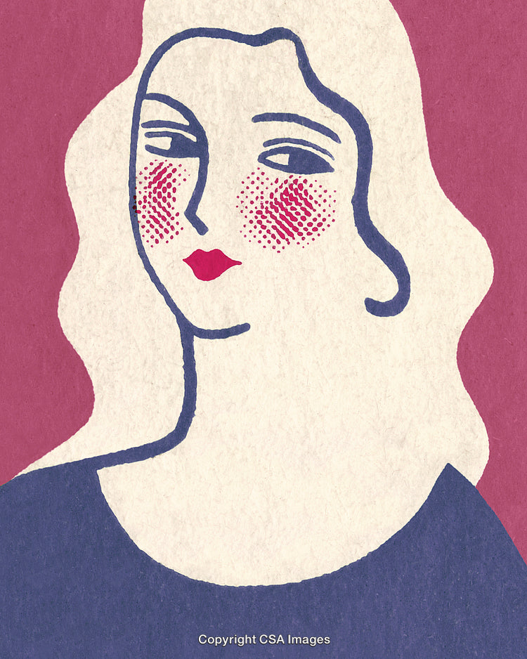 Elegant Hand-Drawn Portrait of a Woman with Minimalist Artistic Style