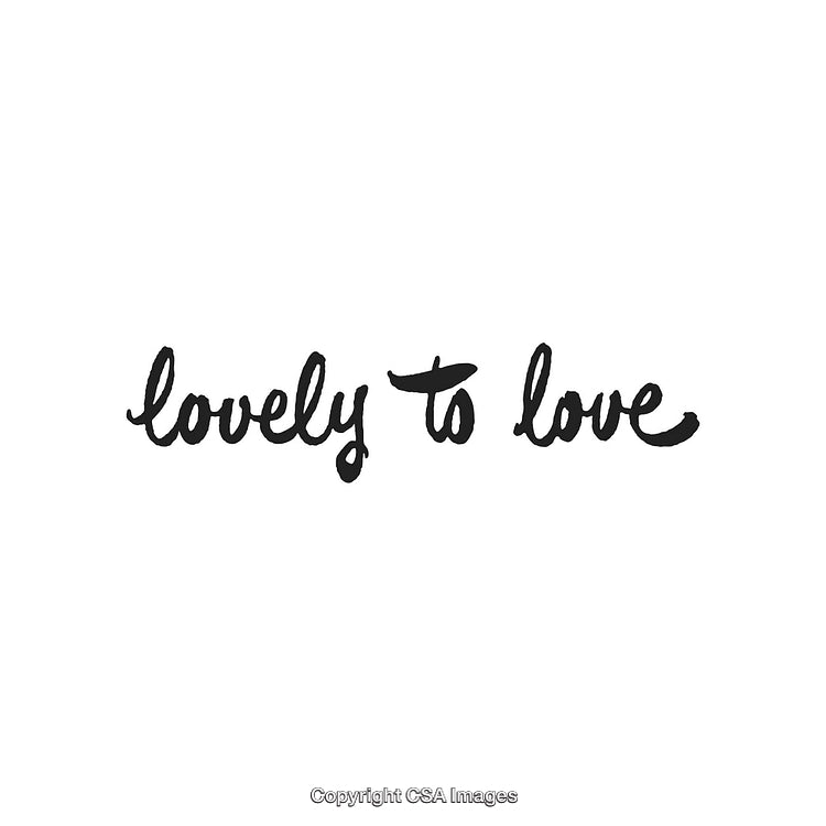 Lovely Handwritten Phrase Emphasizing Love and Elegance on White Background