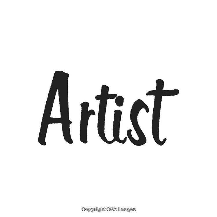 Handwritten Typography of the Word Artist in a Black Calligraphic Style