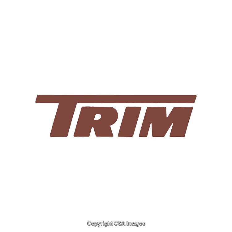 Brown 'TRIM' Word Logo With Clean Minimalistic Style and Design