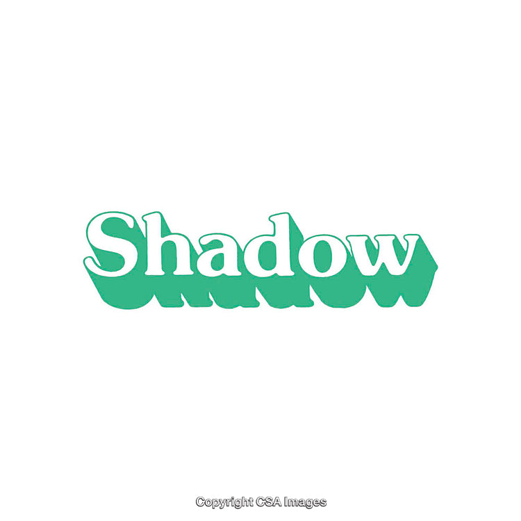 Bold Stylized Text with Green Font and Shadow Effect on White Background