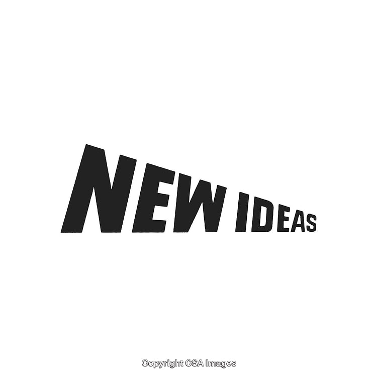 Creative Typography Depicting the Phrase 'New Ideas' in a Bold Style