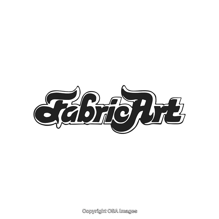 Black and White Fabric Art Calligraphy Design with Stylish Font