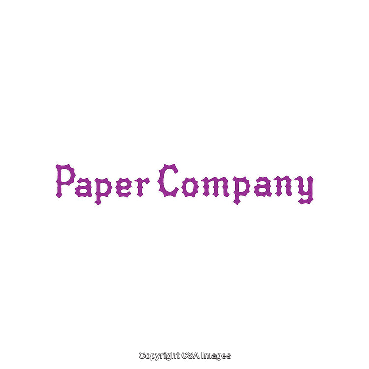 Purple Text Logo for Paper Company on White Background