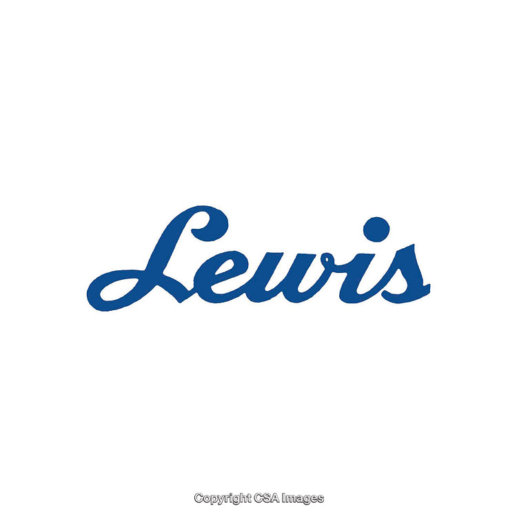 Blue Lettering Featuring Name Lewis in Elegant Script Style