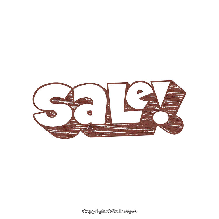 Retro Styled Sale Design with Distressed Texture on White Background