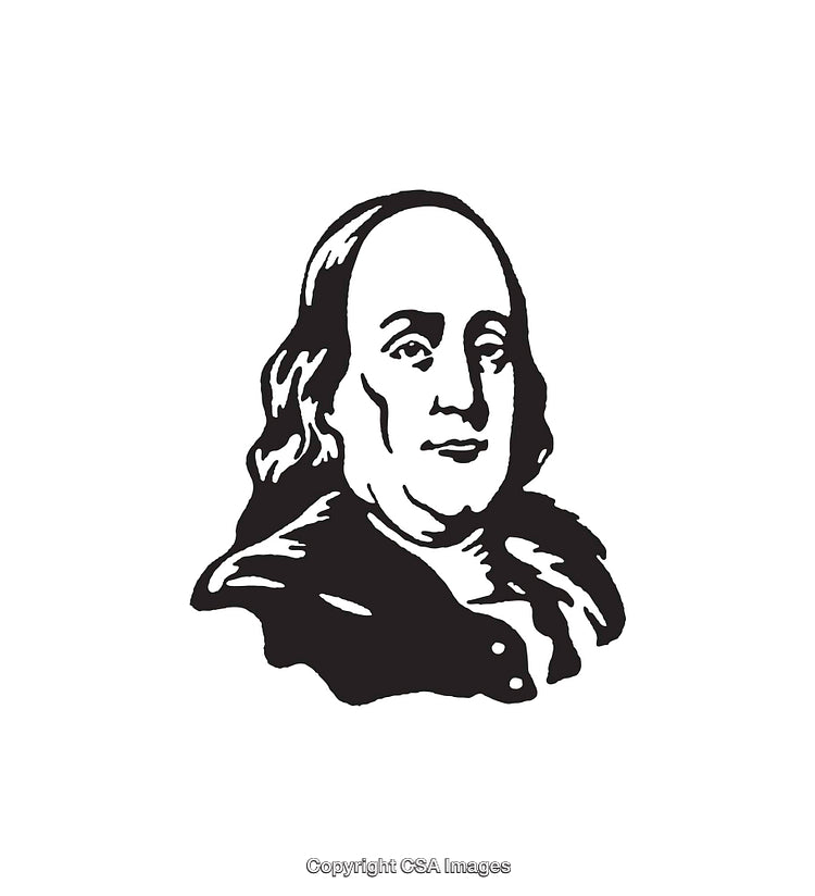 Black And White Illustration of a Historical Figure Portrait Illustration