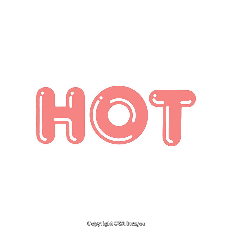 Bold Pink Design Featuring the Word 'Hot' in Minimal Style