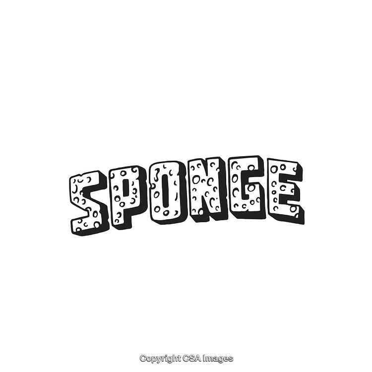Creative Sponge Text Illustration With Fun and Quirky Lettering Design