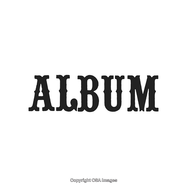 Bold Black Typography on White Background Reading 'Album'