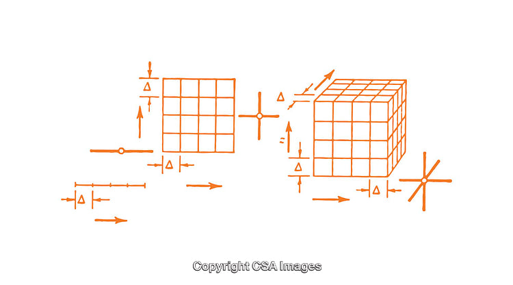 Vector Illustration Shows 3D Cube Diagrams with Mathematical Notations and Arrows