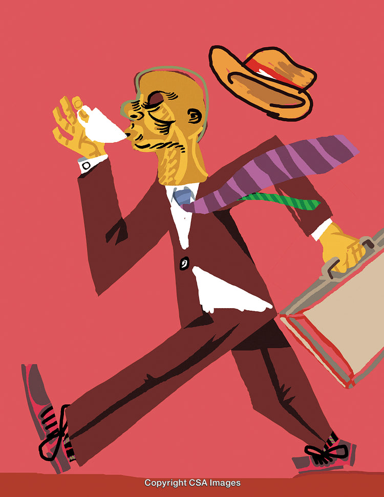 Businessman Walking in a Hurry