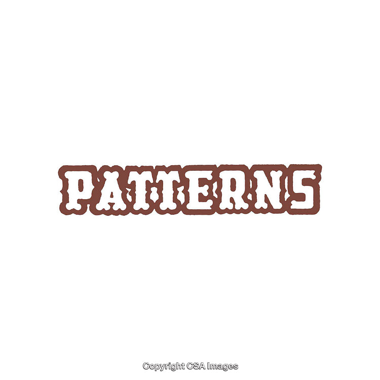 Retro Typographic Art Featuring the Word Patterns in Bold Letters
