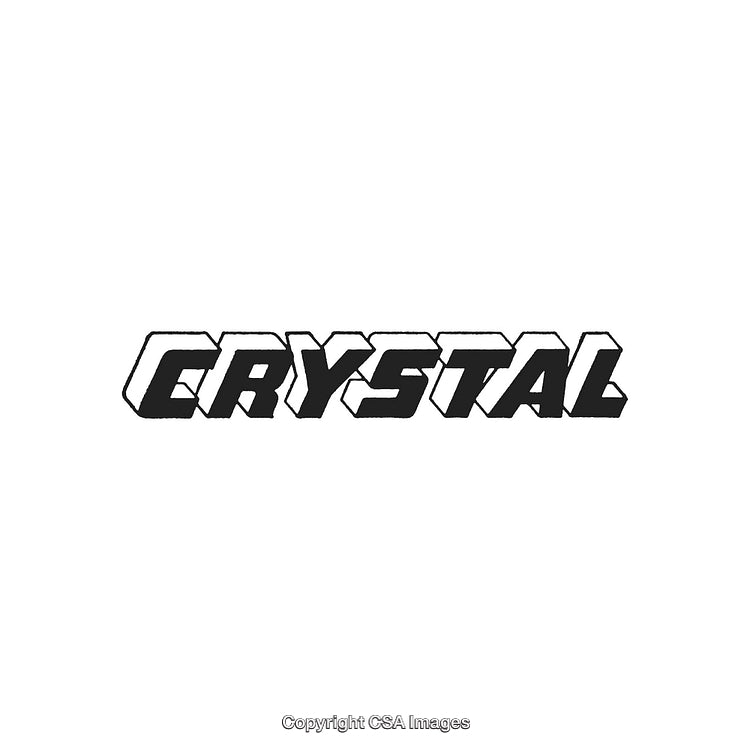 Stylized Crystal Text Logo in Bold Geometric Font Design