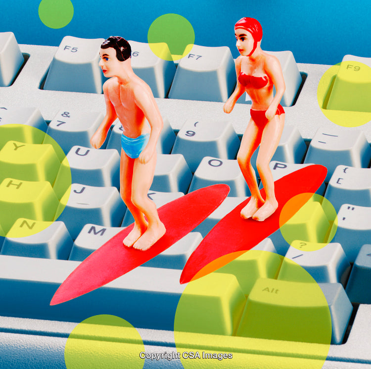 Miniature Surfers on Keyboards Capturing Playful Digital Concepts