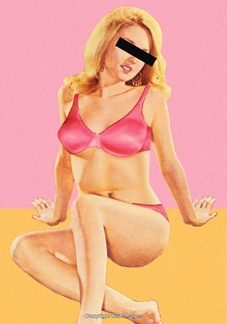 Retro Illustration of a Woman in Pop Art Print Style