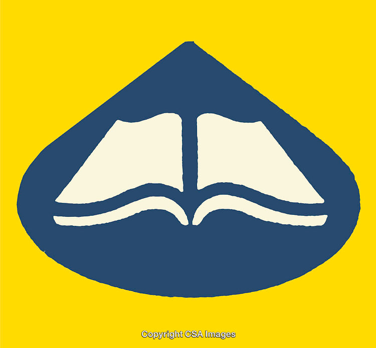 Stylized Illustration of an Open Book on a Bold Colorful Background