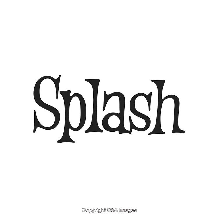 Bold Black Text 'Splash' on a Clean White Background