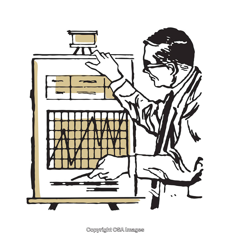 Illustration of a Professional Presenting Data Graph on a Flip Chart