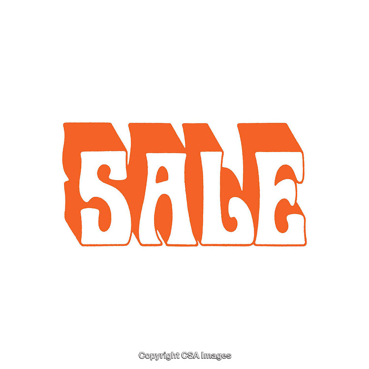 Bold Vintage Sale Typography in Orange with Retro Style