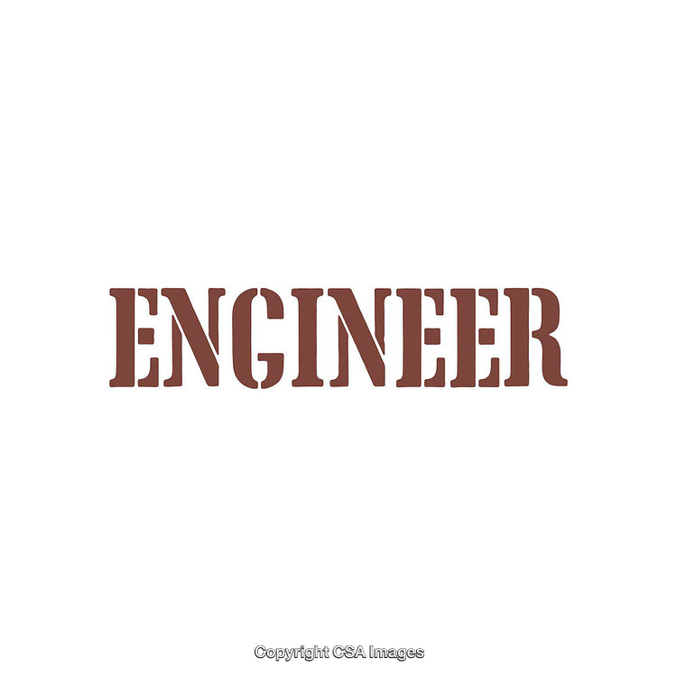Bold Typography Artwork Showing The Word Engineer in a Stylish Font