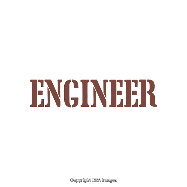 Bold Typography Artwork Showing The Word Engineer in a Stylish Font