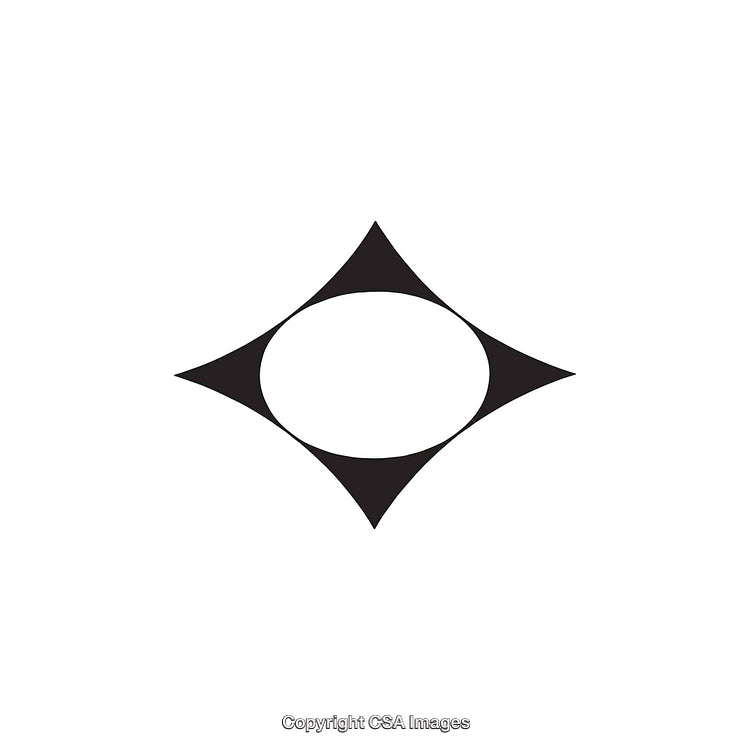 Black and White Geometric Shape with Abstract Symmetrical Design