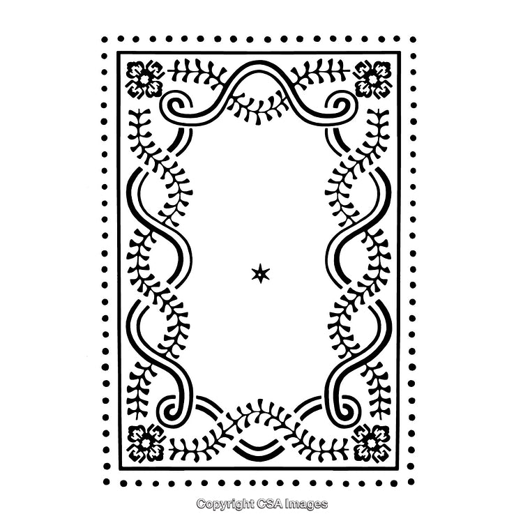 Elegant Black and White Border with Floral Pattern Design