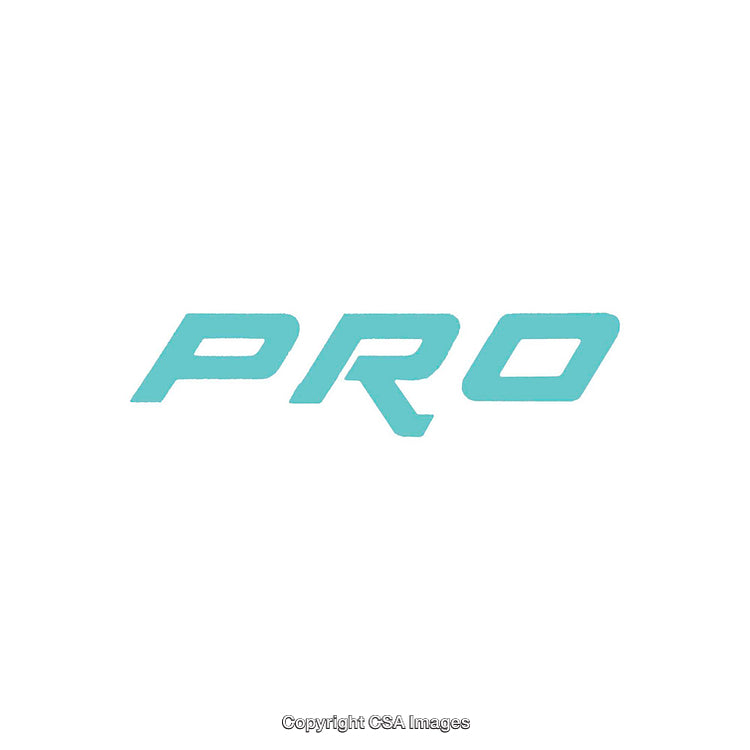 Minimalist Cyan Pro Text on a Clean White Background