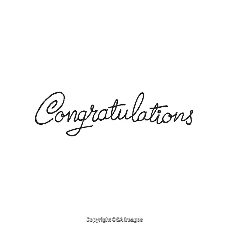 Handwritten 'Congratulations' Greeting With a Minimal Elegant Font Style