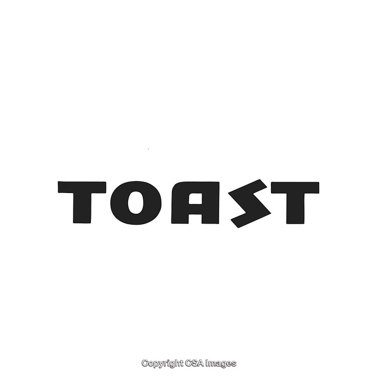 Minimalist Bold Typography Design Featuring the Word 'Toast' in Unique Style