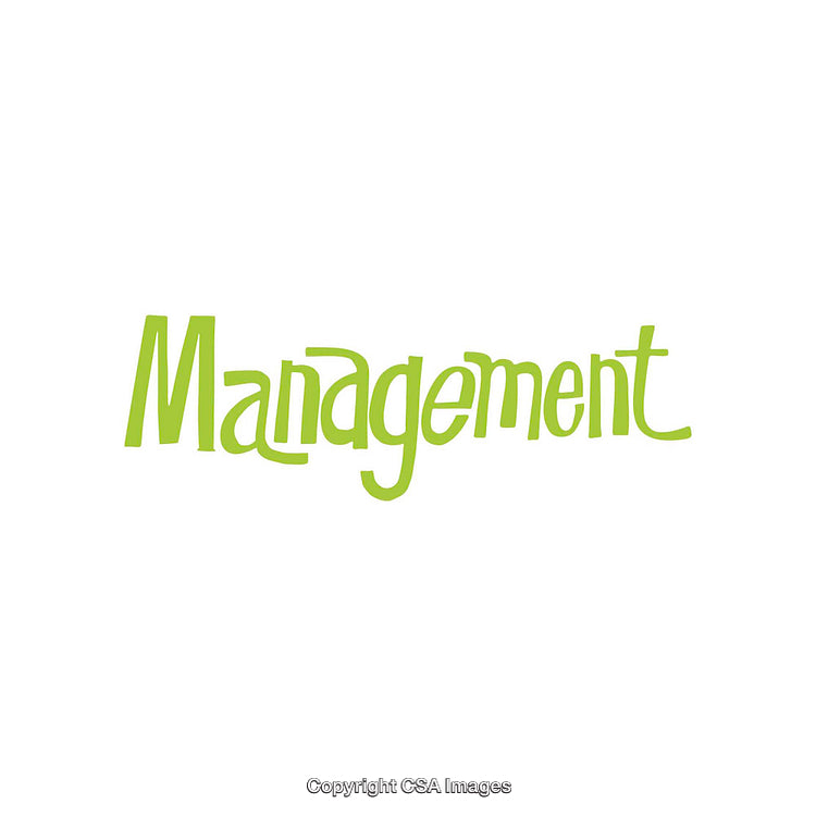 Green Creative Typography Highlighting Management on White Background