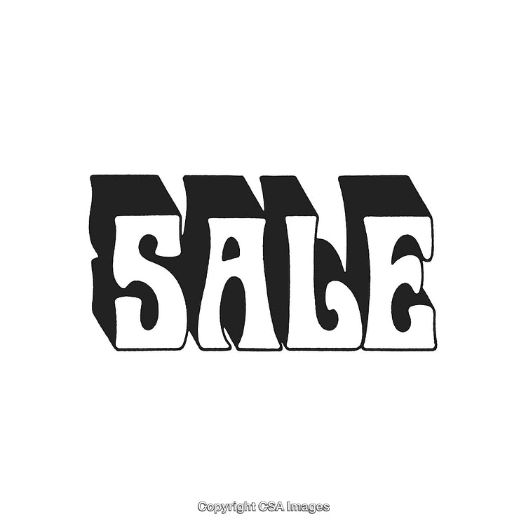 Bold Stylized Text Depicting the Word 'Sale' in Retro Font Design